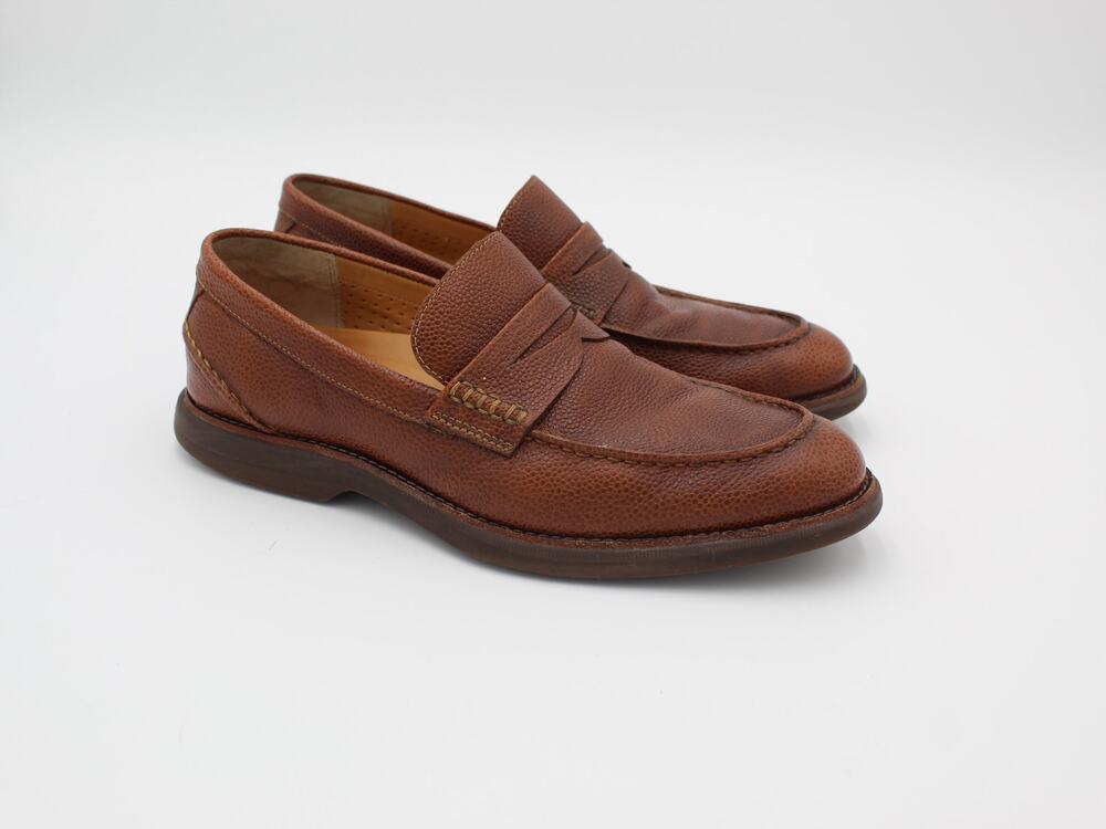 Sperry Gold Cup Bellingham Penny Loafers Mens 10.5 Brown Pebbled Leather Preppy